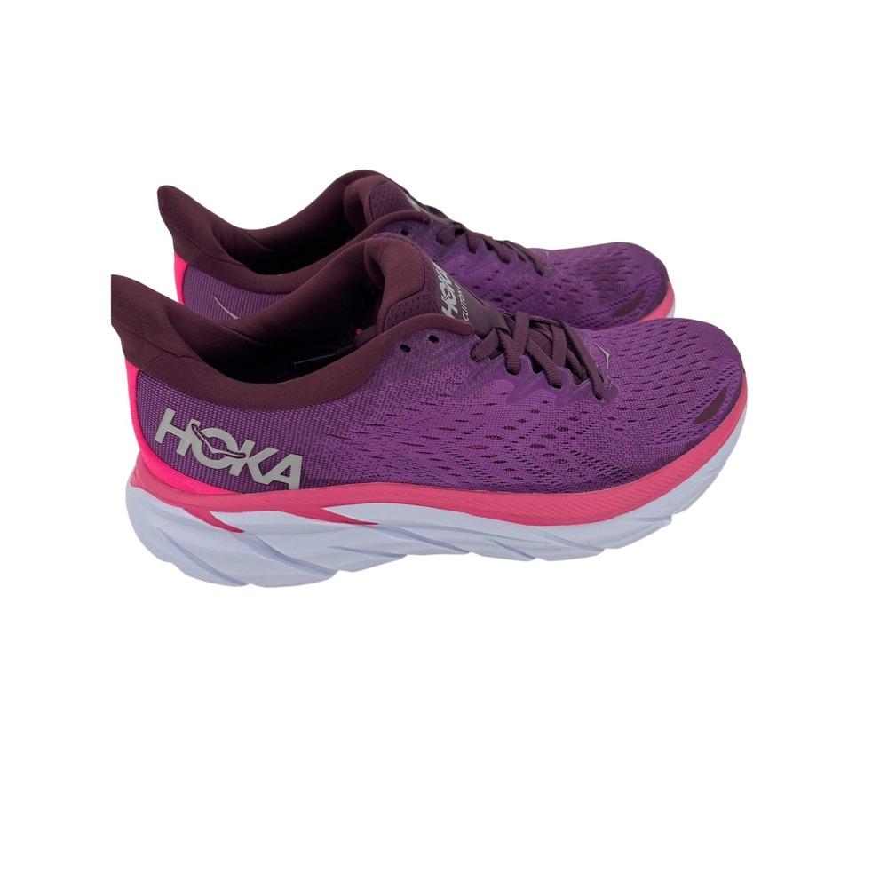 Hoka Clifton 8 Grape Wine Berry Purple Pink Running Shoes 1119394 GWBY Womens 9B - Picture 12 of 15